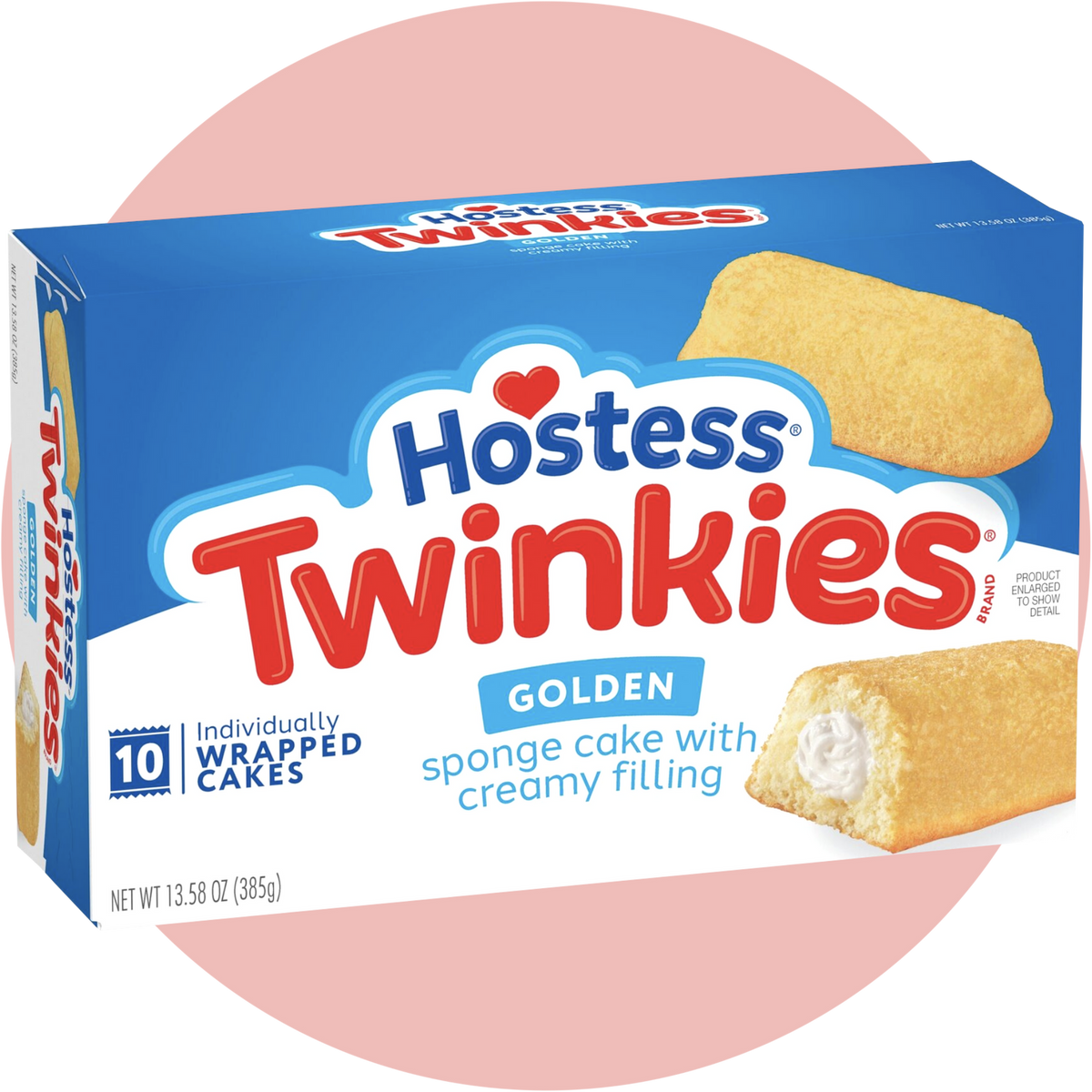 Hostess Twinkies in neuer Verpackung – der klassische amerikanische Snack aus der USA mit goldenem Biskuit und cremiger Füllung.