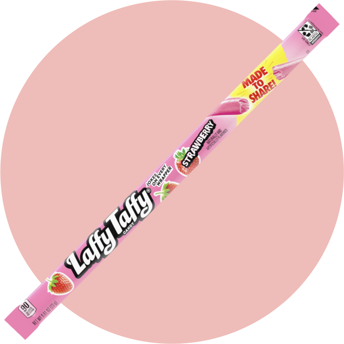 Laffy Taffy Strawberry – Weicher Candy Rope mit Erdbeergeschmack in pink-roter Verpackung