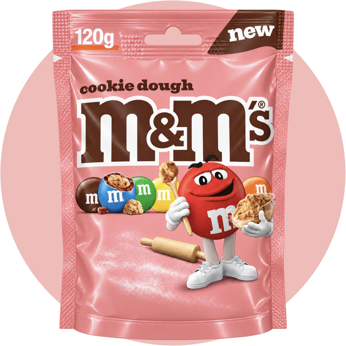 M&M’s Cookie Dough mit bunten Schokolinsen und Cookie-Teig-Geschmack