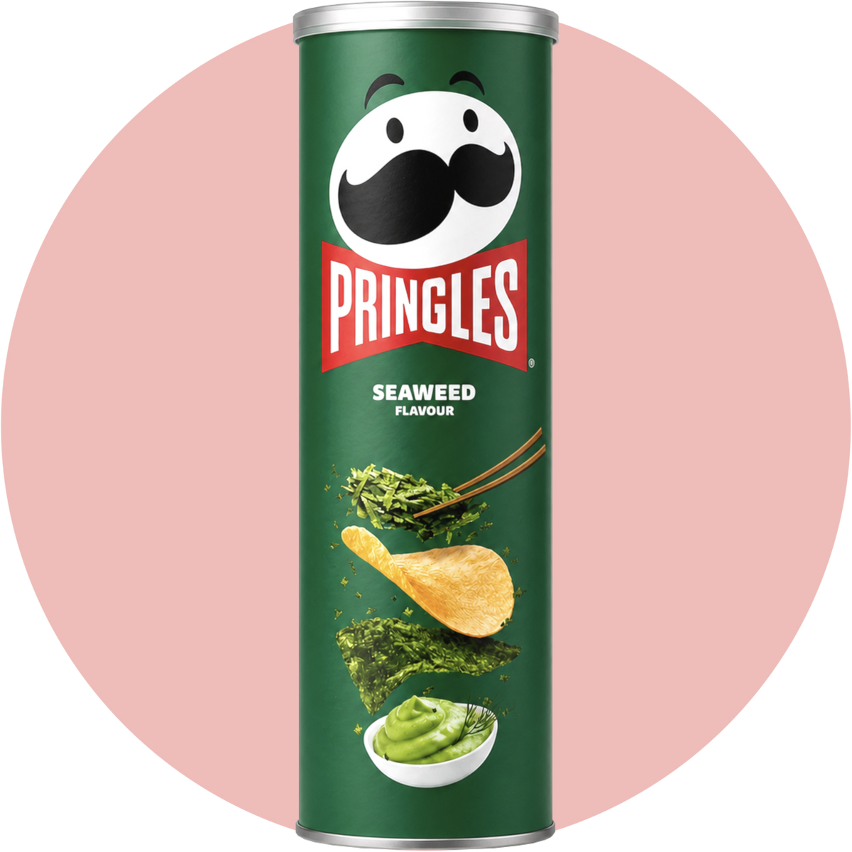 Pringles Seaweed Flavor Chips mit Nori Algen und Wasabi Geschmack