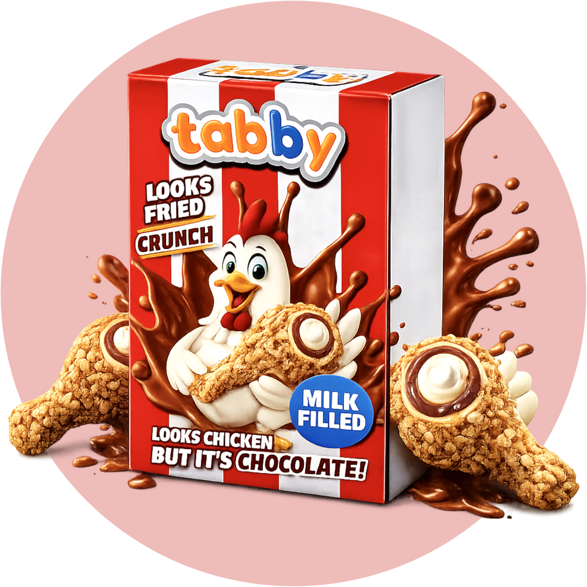Tabby Chicken Chocolate – Virale Chicken Wing Schokolade mit Milchcreme Füllung