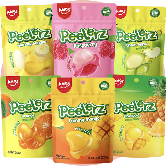 Amos Peelerz Bundle mit 6 Sorten Peelable Candy Fruchtgummis