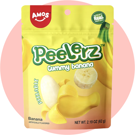 Amos Peelerz Gummy Banana – Schälbares Peeling Candy mit Bananengeschmack als peelable gummy