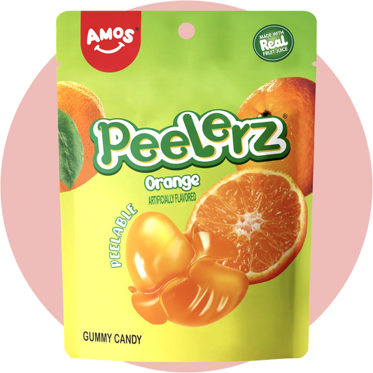 Amos Peelerz Gummy Orange – Peelable Fruchtgummi mit intensivem Orangengeschmack