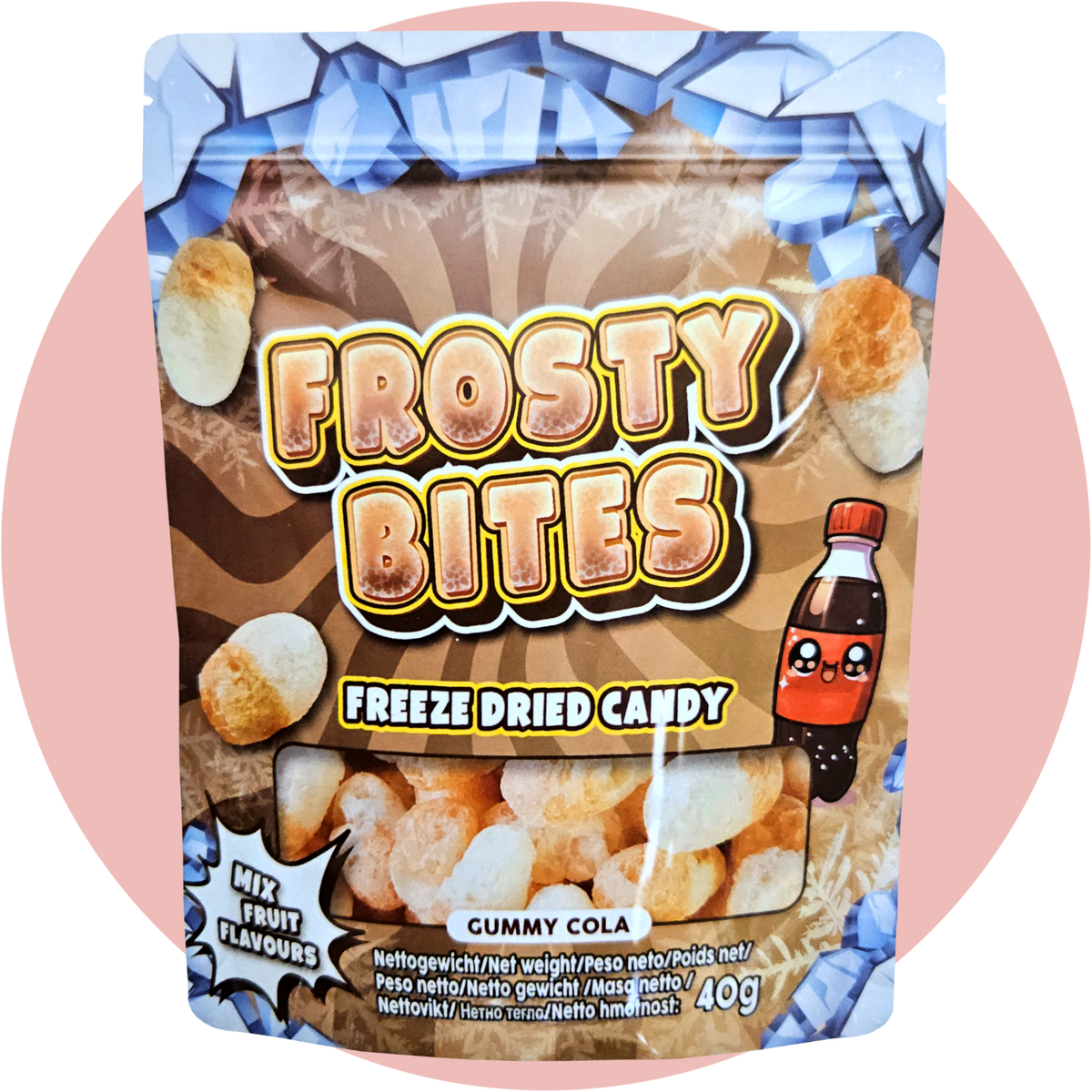Frosty Bites Cola gefriergetrocknete Gummi Colaflaschen mit Cola-Geschmack