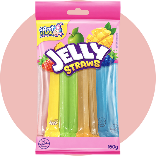 Jelly Straws Sweet Flash fruchtige Halal Gelee Sticks mit verschiedenen Geschmacksrichtungen