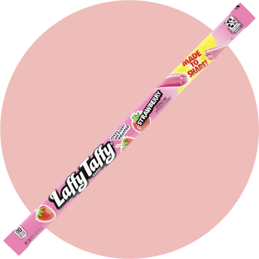Laffy Taffy Strawberry – Weicher Candy Rope mit Erdbeergeschmack in pink-roter Verpackung
