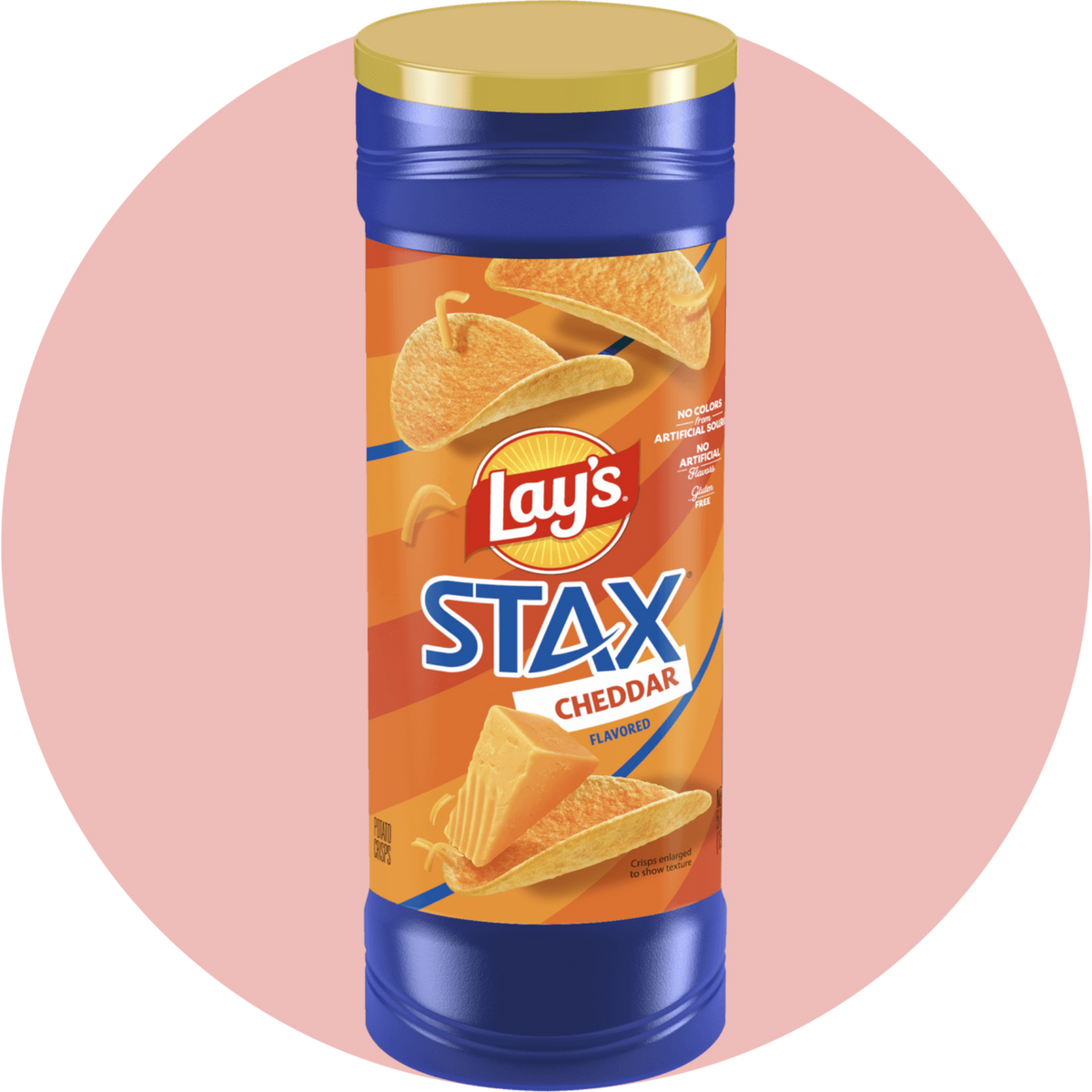 Lay’s Stax Cheddar Kartoffelchips mit intensivem Käsegeschmack