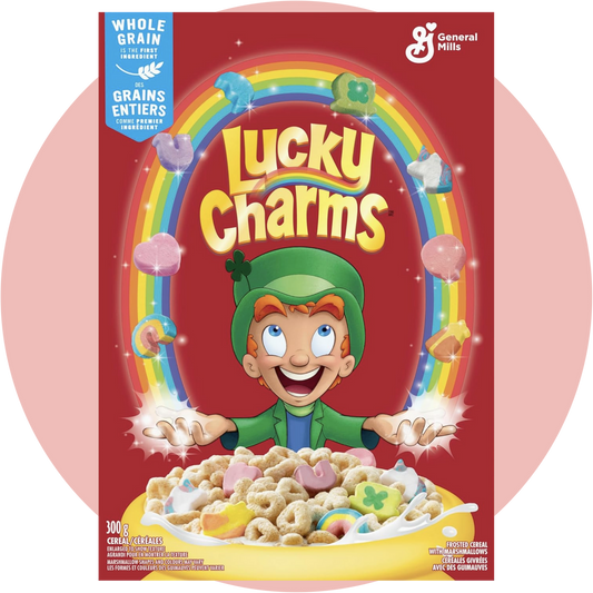 Lucky Charms Cereal – Buntes Müsli mit knusprigen Cerealien und Marshmallows in farbenfroher US-Verpackung