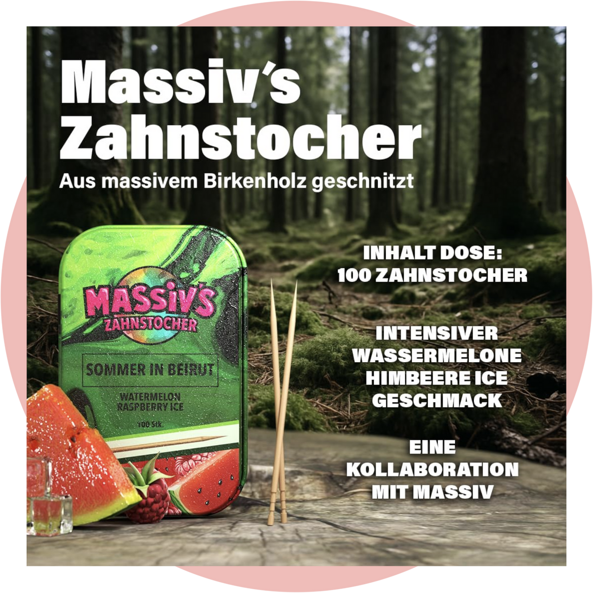 Massiv Zahnstocher Wassermelone