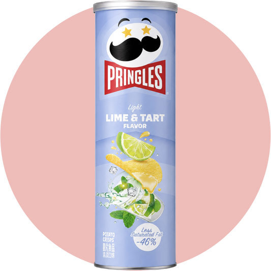 Pringles Lime & Tart Chips mit Limetten Geschmack in Dose