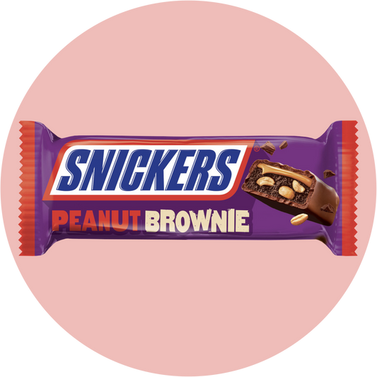 Snickers Peanut Brownie – Riegel mit Brownie Teig, Erdnüssen, Karamell und Milchschokolade