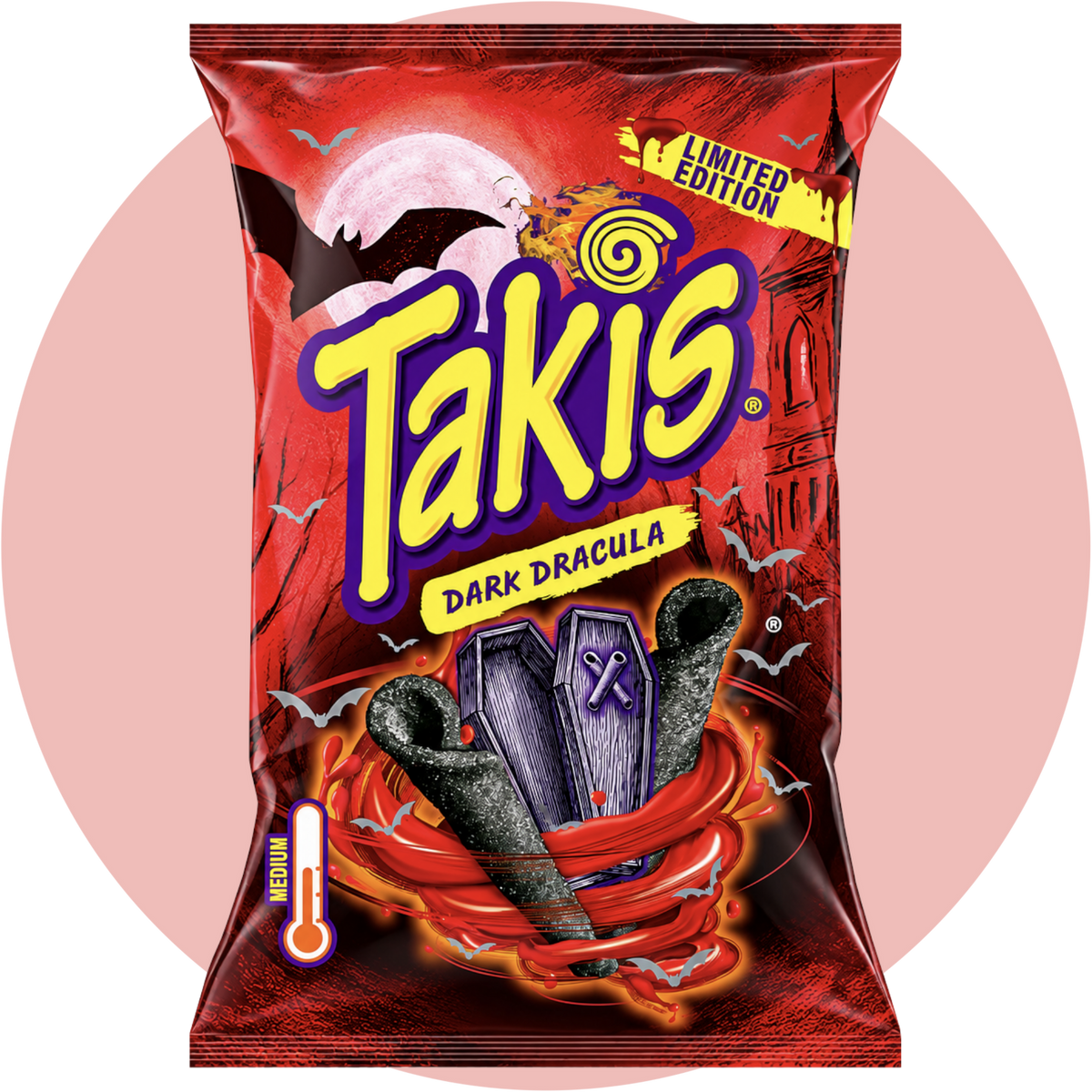 Takis Dracula Teriyaki Halloween Edition in gruseliger Limited Edition Verpackung
