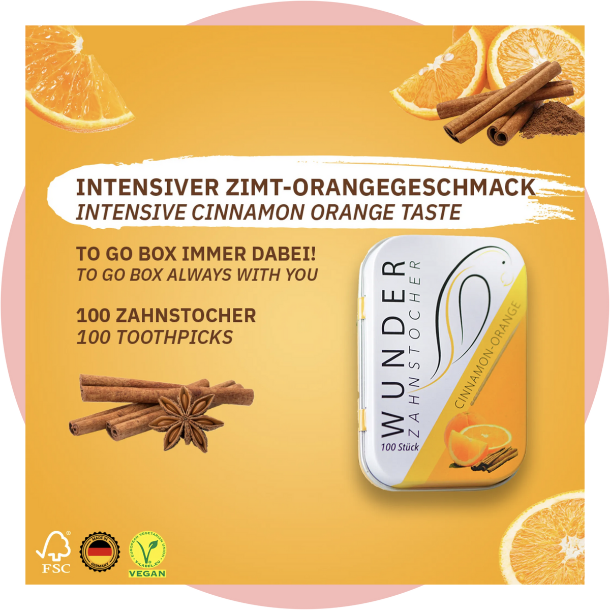 Wunder-Zahnstocher Orange