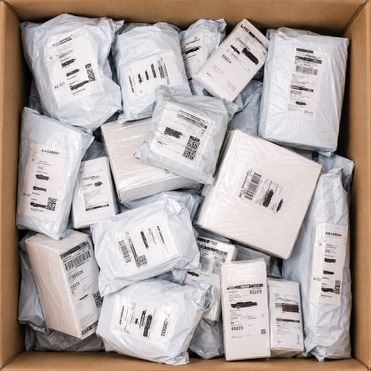 Retouren Pakete kaufen mit gemischten Überraschungsboxen und zufälligem Inhalt